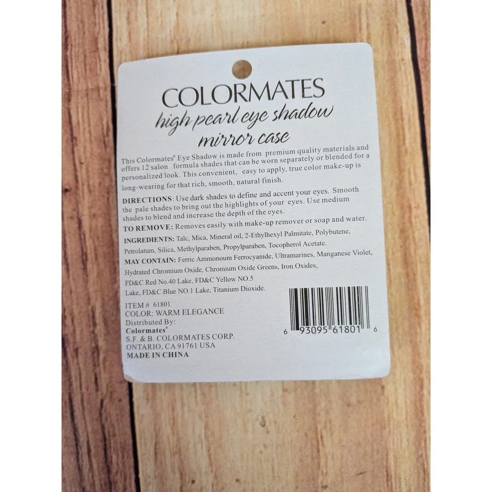 3 PK ColorMates High Pearl Eyeshadow Palette Mirror Case Warm Elegance 12 Shade